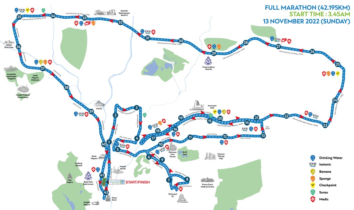 klscmarathon's tweet photo. Good day runners, here are our official KLSCM 2022 routes for all the categories. The routes have been designed and curated to showcase the best of Kuala Lumpur’s stunning skyline. https://t.co/xnGdEETRFt
