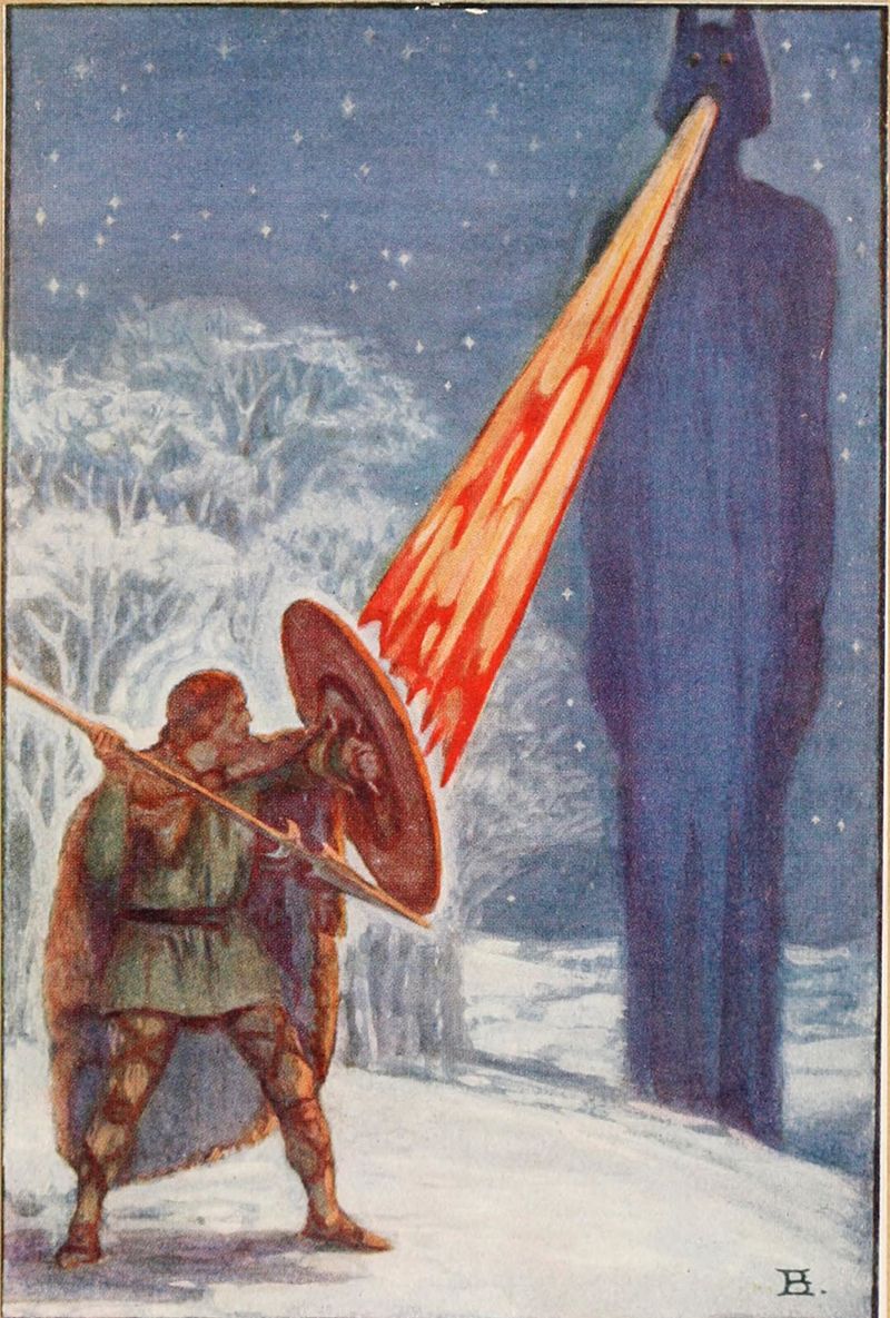 For 23 years at #Samhain a fire-breathing man of the Tuatha Dé Danann, Aillen, would lull the men of Tara to sleep with his music before burning the palace to the ground! Fionn mac Cumhaill stayed awake through a special spear & killed him. Made leader of Fianna! #MythologyMonday