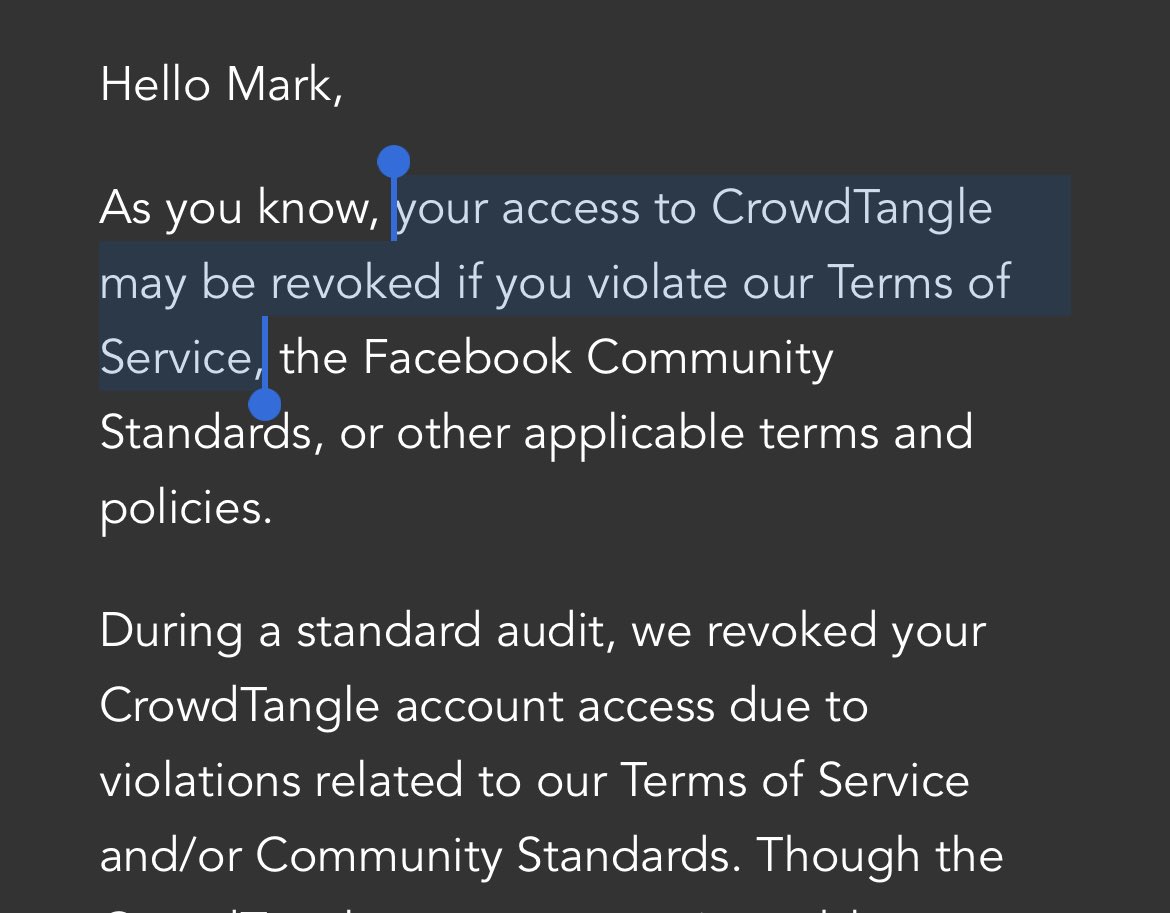 Hey, <a href="/crowdtangle/">crowdtangle</a> &amp; <a href="/meta/">Meta</a> — what is this? You’re revoking journalist access to CrowdTangle just before the #Midterms2022?