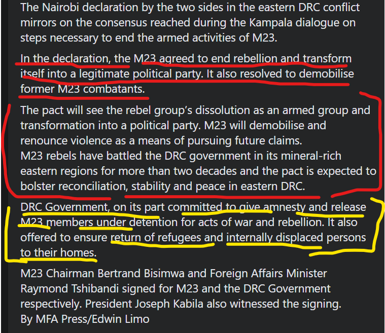 karabooj's tweet photo. 1/4. Après avoir lu attentivement l'accord entre le gouvernement congolais et les rebelles du M23, je comprends très bien que le M23 a raison. L'État du Congo n'a pas mis en œuvre l'accord qu'il a signé. 
@THEFUTURETV2 @goma24news @CoulibalyBojana 
@SenatorDurbin https://t.co/sG0uPHDmsj