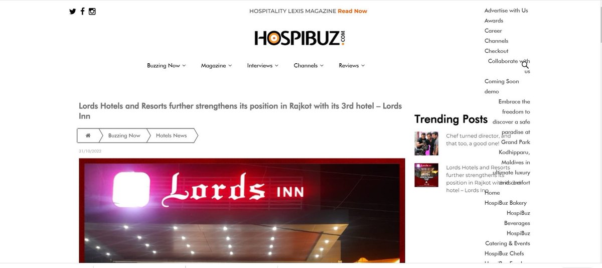 LordshotelsR's tweet photo. Lords Hotels and Resorts further strengthens its position in Rajkot with its 3rd hotel – Lords was covered in https://t.co/Lm9bSXj9VT
#lordshotels #lordsresorts #lordsinn #rajkot #lordsnews #hotels #lords #destination #holiday #familytime #goodtimes #staycation #india #nepal #usa https://t.co/3IEKJPrmuD
