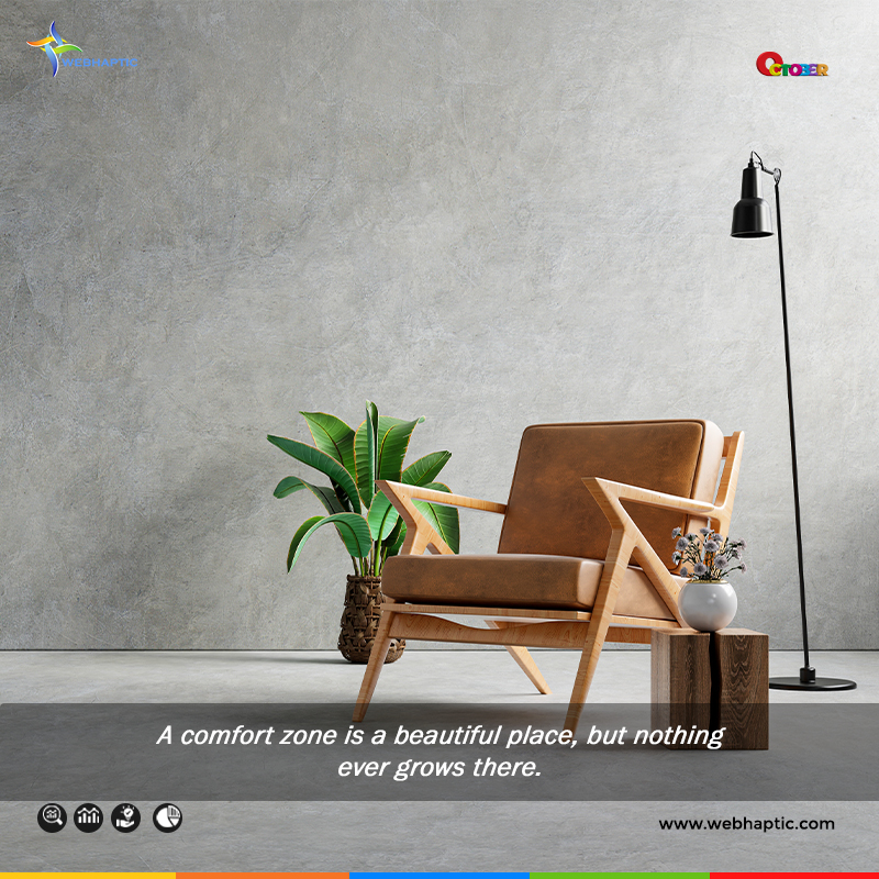 webhaptic's tweet image. Be motivated out of your comfort zone. You may get things done, but it is going to be continued and endless repetition of the same things. Make a move today.
#webhaptic #mondaymotivation