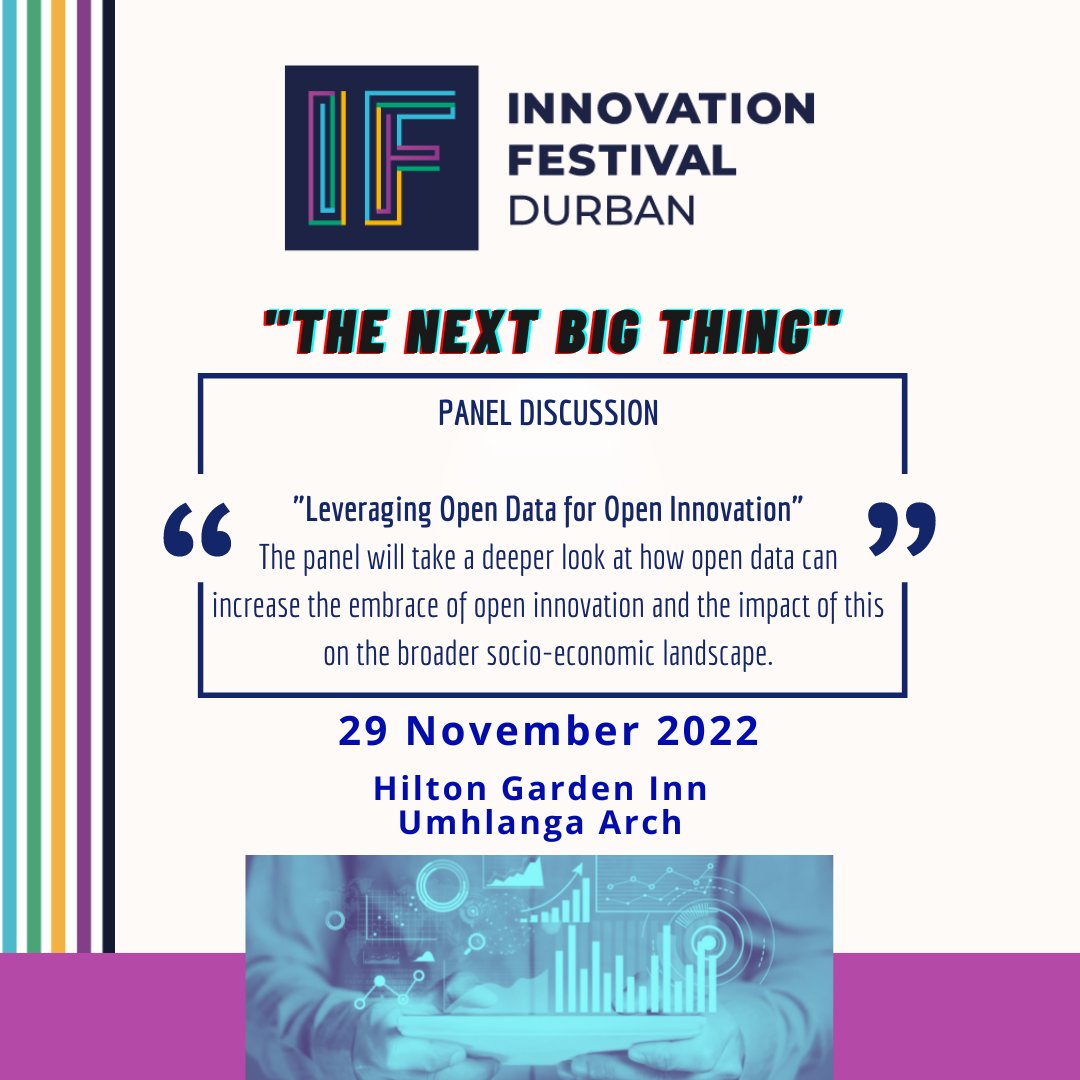InnovateDurban's tweet image. 🚨🚨🚨SESSION SPOTLIGHT!!! 

For more information click here: bit.ly/3Cw00Bu  

Tickets available from Quicket on: qkt.io/WD2L3Q 

#innovation #innovatedurban #innovationcolab #innovationfestival #thenextbigthing #youthinnovationchallange #create #collaborate