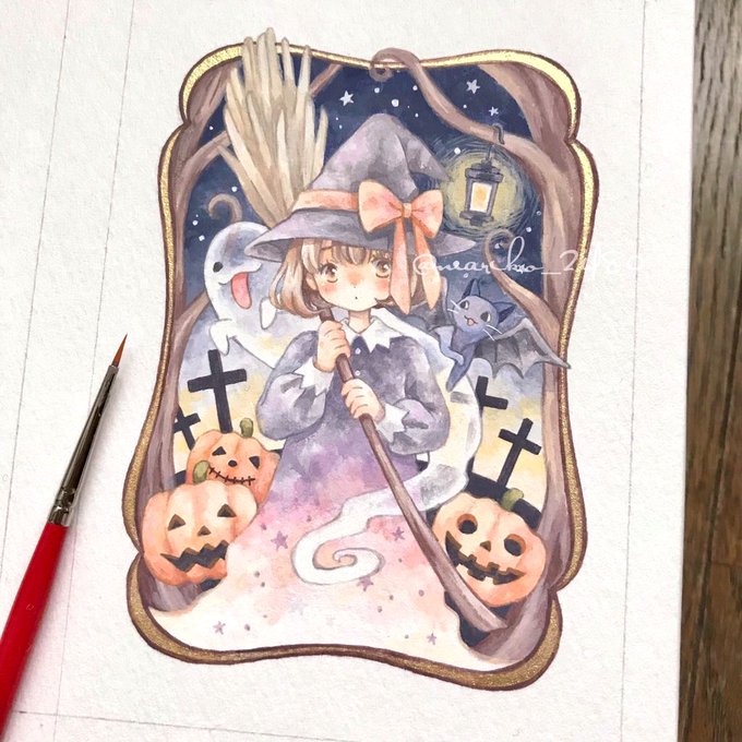 過去作ですが…!ハッピーハロウィン皆さんのハロウィンイラスト可愛いしちゃんとイベント事の絵描いてらっしゃって偉い…!#ハロウィンイラスト #Halloween 