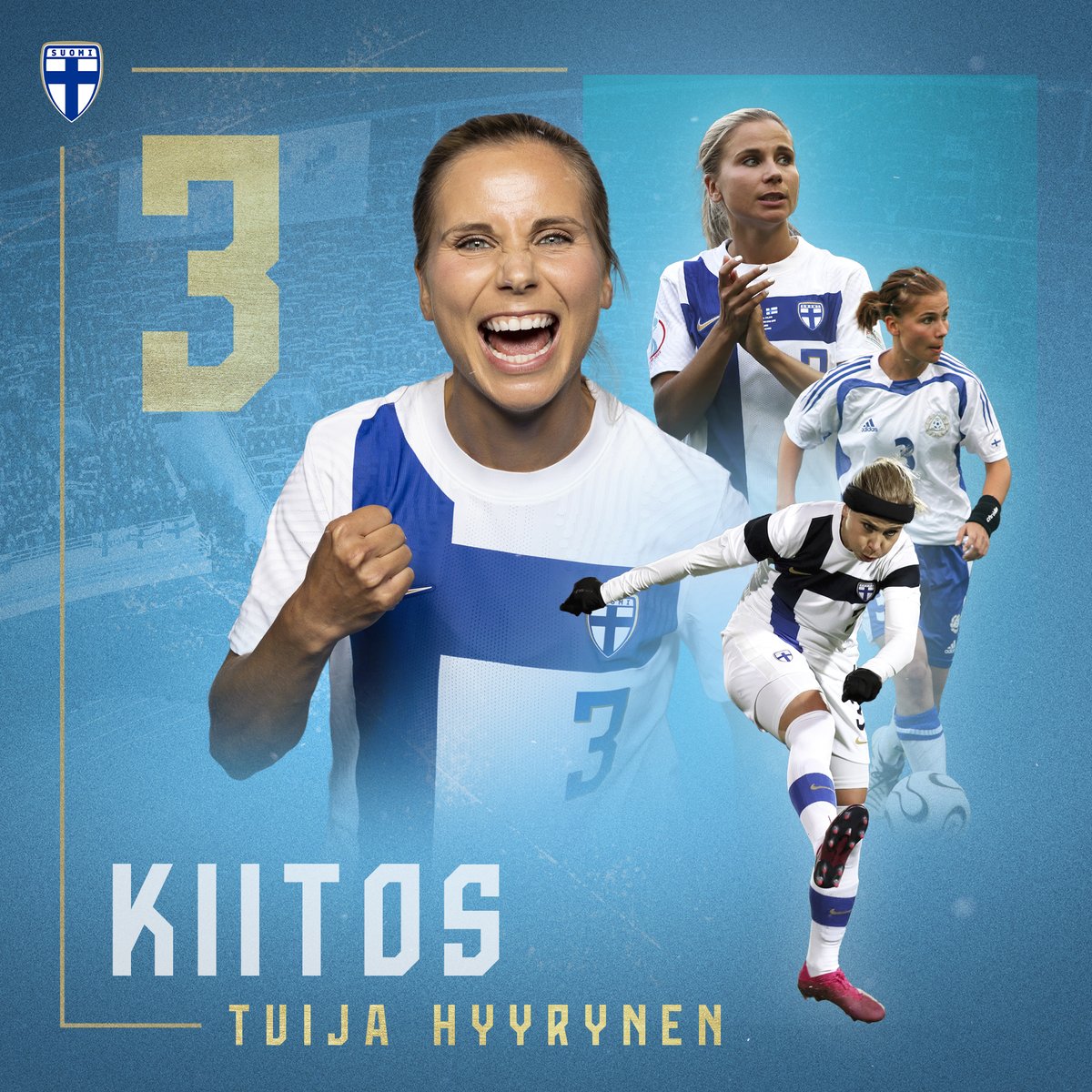 KIITOS TUIJA! 💙 | 15 vuotta ja 121 A-maaottelua Helmareissa pelannut Tuija Hyyrynen on päättänyt lopettaa ammattilaisuransa.

Kiitos Tuija kaikista yhteisistä maajoukkuehetkistä! Olet ollut suuri esikuva meille kaikille niin jalkapallokentällä kuin sen ulkopuolella.⭐

#Helmarit