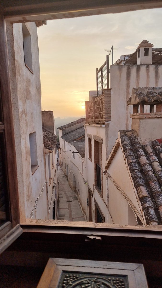 Added atmosphere from the Calima dropping saharan dust on the whitewashed village