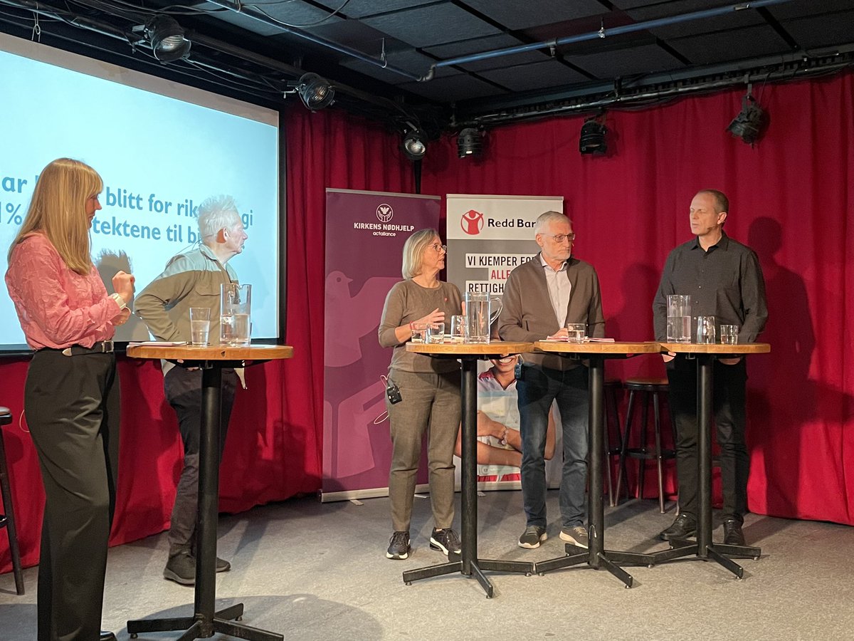 ReddBarna's tweet photo. Vi er i gang på kulturhuset med arrangementet «Har Norge blitt for rike til å gi 1 % i av inntektene til bistand» med blant andre  @noraingdal @ottarmestad @jon_lomoy  følg med her https://t.co/QMhiOuLIjA https://t.co/FUbFdwshbV