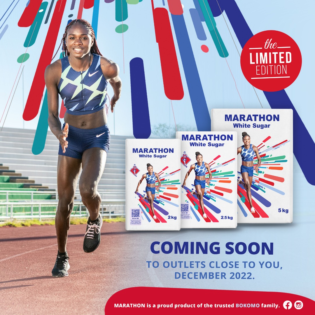 Hi Namibia!

You asked for it, and we did a thing with our baby Christine Mboma. Limited Edition Christine Mboma X Marathon Sugar coming to you in December 2022!

Putting the fun back in sugar! Our competition left shaken!