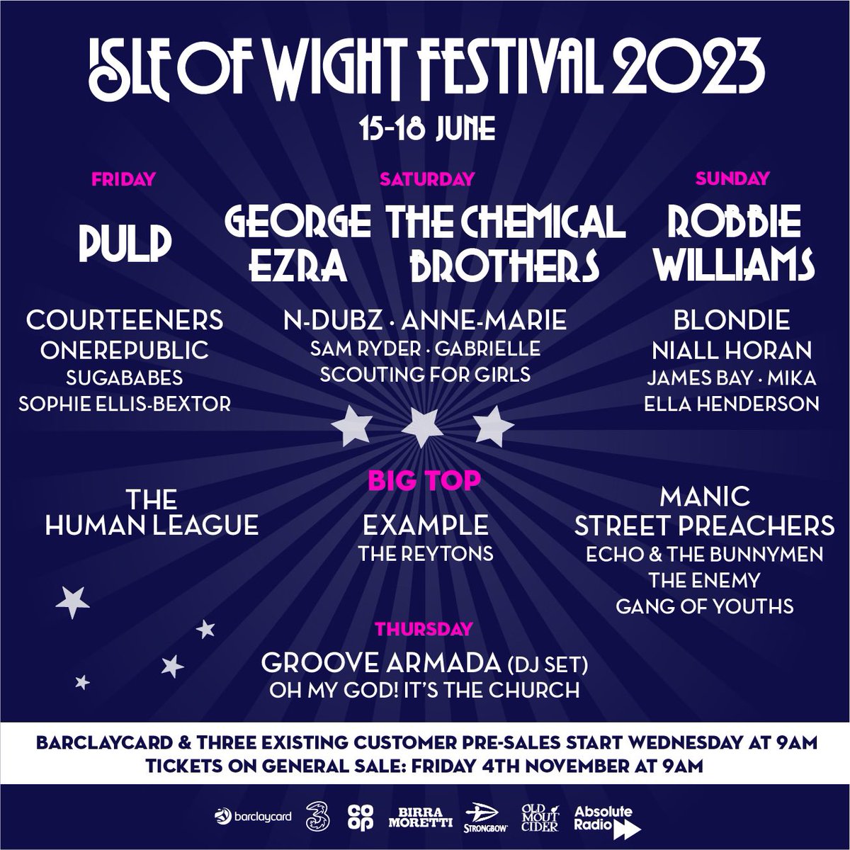 Isle of Wight Festival Lineup 2023