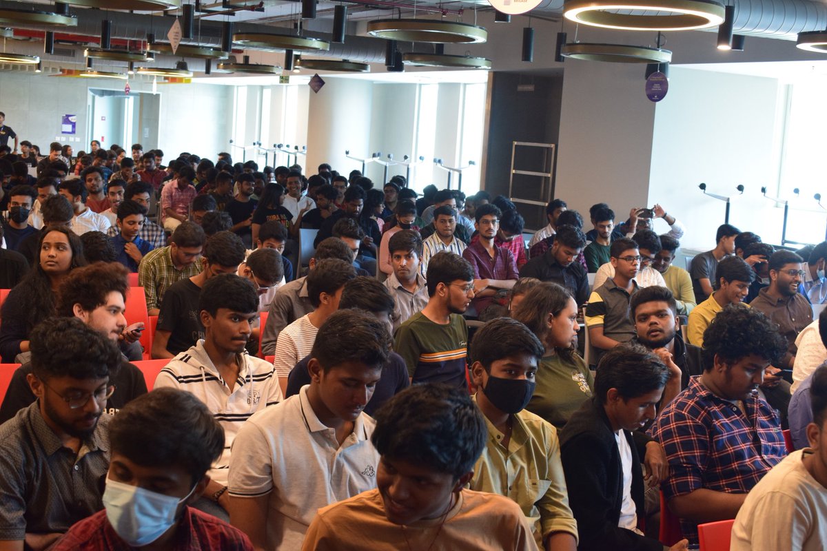 Zid_312's tweet photo. 1/2 
A hectic day becoming a memorable one 
What a change it was from being a college club to host the greatest web3 Chennai meetup at WTC 
Hosting more than 500 ppl 
Credits to all the members of @CodeChefSrmRmp ,special thanks to @KoiiNetwork @sandybcsald @kanalabs @web3bharat https://t.co/dCQzzjfptJ