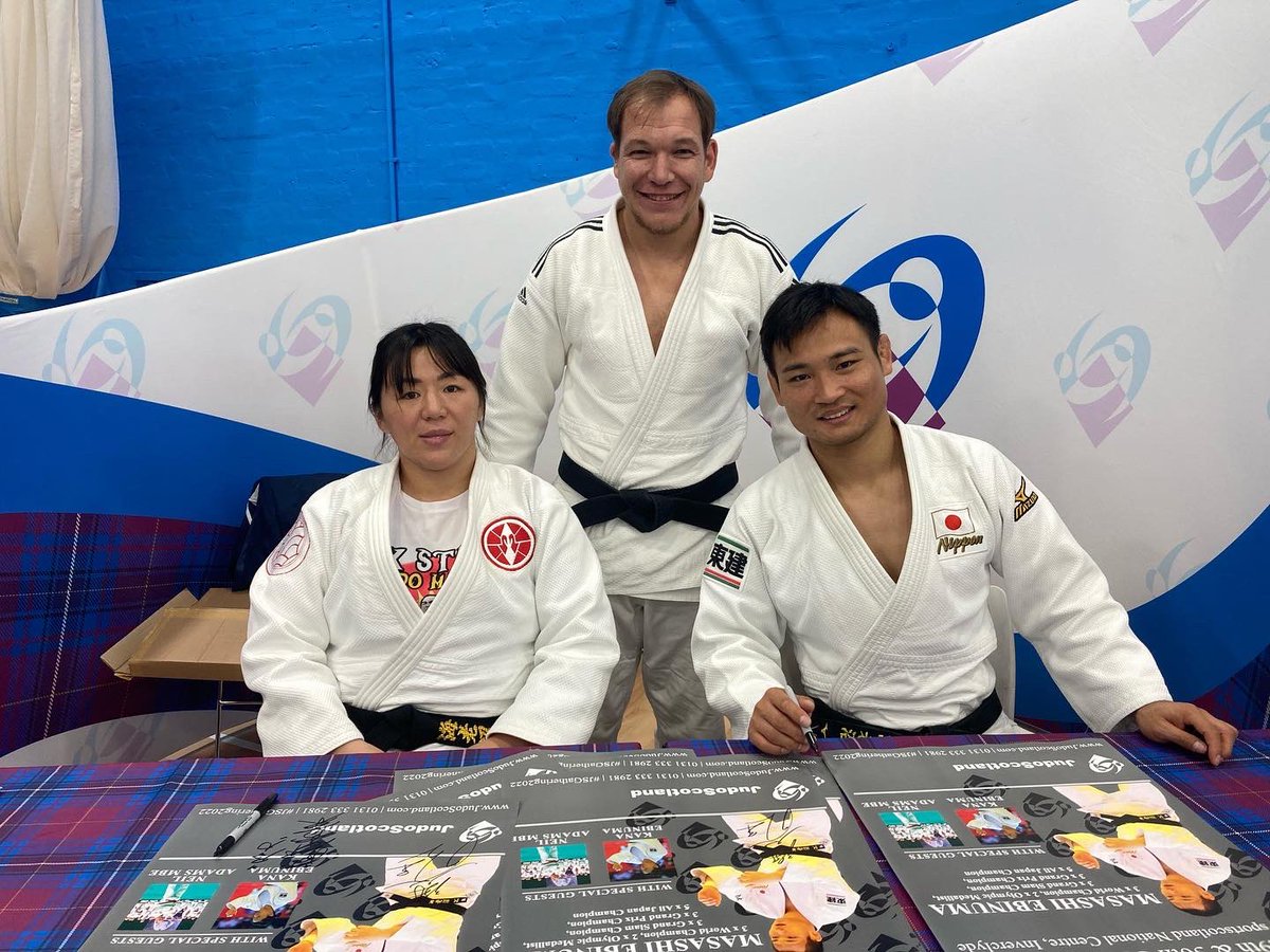 Thank you <a href="/JudoScotland/">JudoScotland</a> for another great event. Awesome time on the mat with multiple world champion and Olympic medalist Mashashi Ebinuma and his wife, Kana Ebinuma (world team champion, multiple Grand Slam champion).