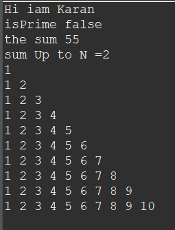 KaranTheCreat0r's tweet photo. Day 3 of #100daysofcodechallenge 🥳🥳🥳
#projects #chennai #Developer #code #iherbcode #coders #codenate #coderpower
Simple java code To tell the name and whether the entered number is prime or not and the sum of the number and sum up to N also with the left increased pattern https://t.co/AtVTSpbDnE