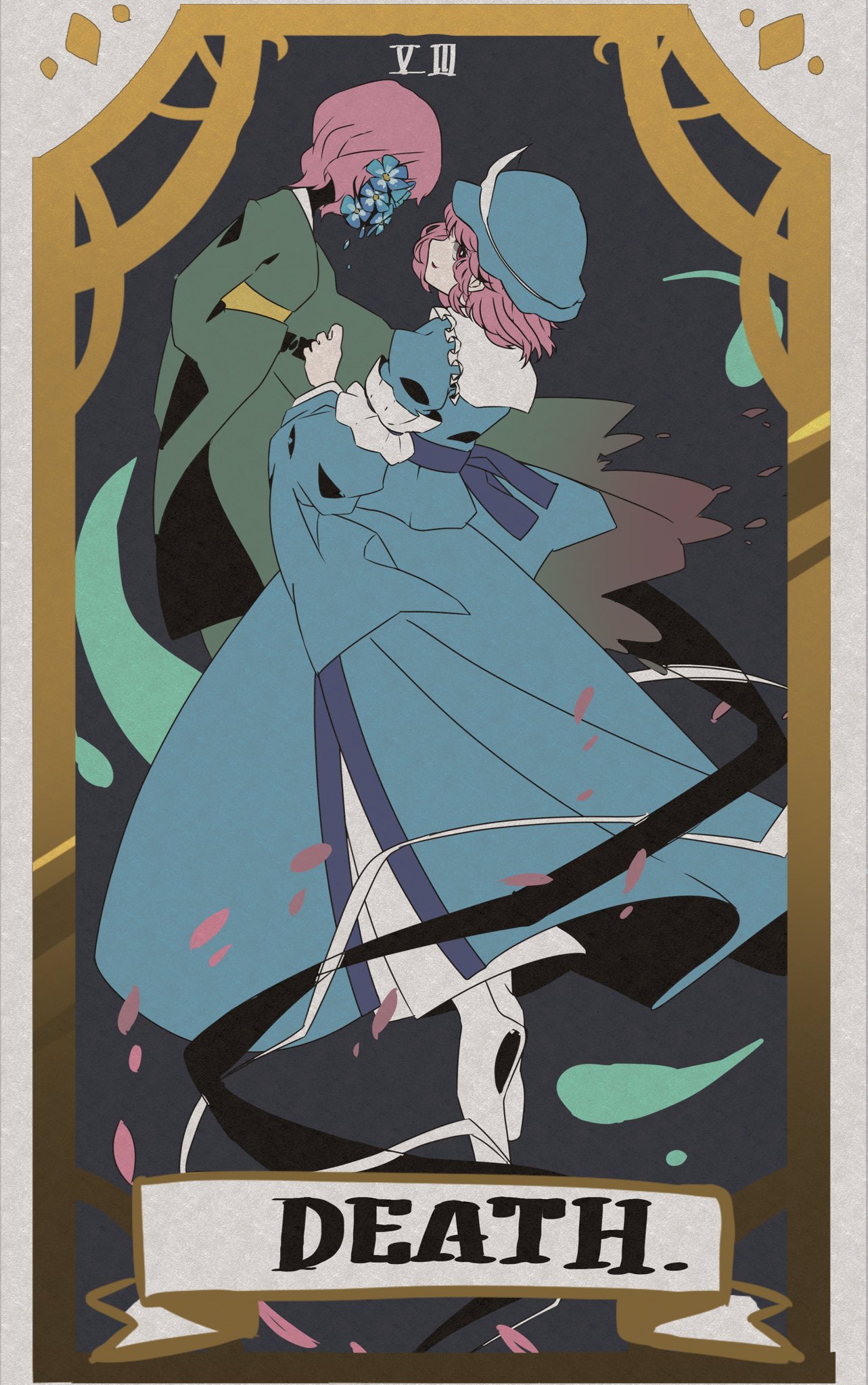 お迎えが決まりました】手描きイラスト タロット DEATH