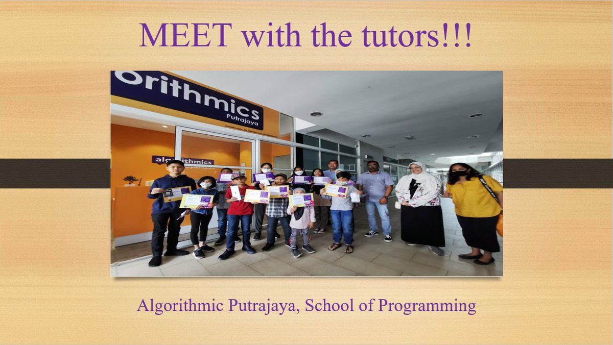 PAlgorithmics's tweet image. Algorithmics Putrajaya is giving the parents and children the chance to meet and talk with the teachers and get the guidance on which program is the best for FREE!!
for more information visit: putrajaya.alg.academy or contact us at +60123610578 to schedule a call with our team.