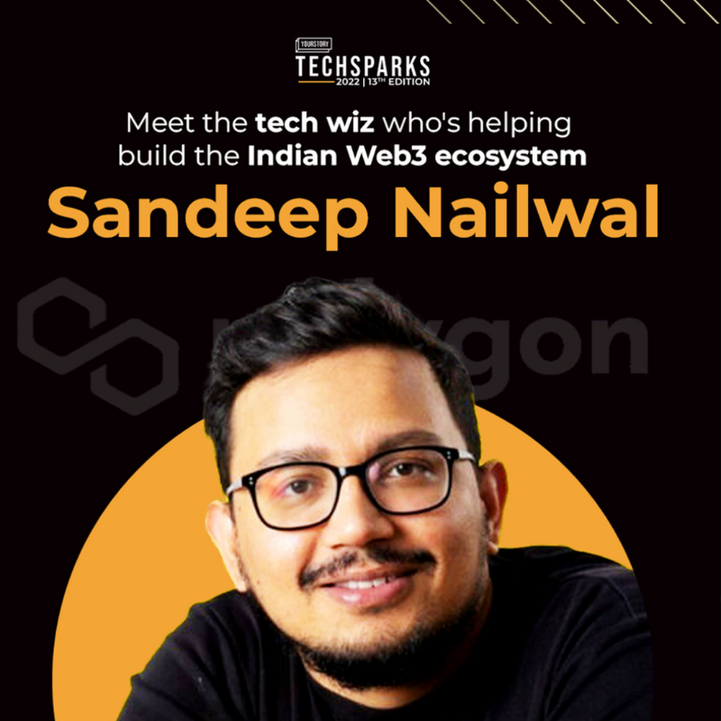 YourStoryCo's tweet photo. Sandeep Nailwal is seen as one of the architects of the Indian Web3 Ecosystem. Most blockchain enthusiasts look up to him as their North Star.

@sandeepnailwal @0xPolygon