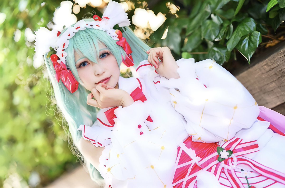 初音ミク 15周年 いちごドレス 江南猫次 コスプレ パニエ・ウィッグ