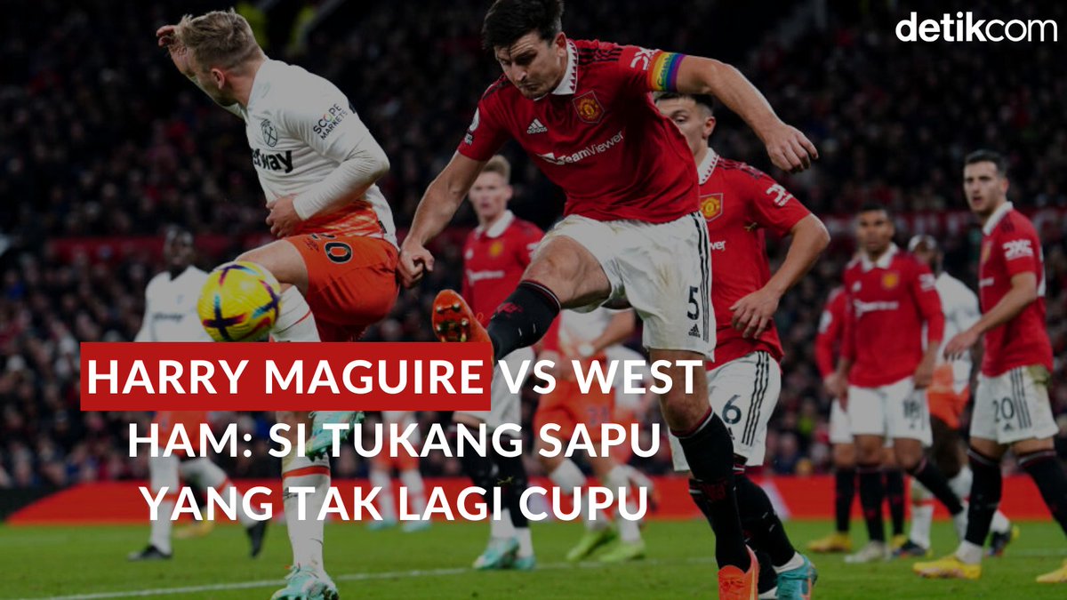 detiksport's tweet image. Kapten Manchester United Harry Maguire kembali lagi ke starting XI timnya. Saat MU berhasil membungkam West Ham United di Old Trafford pada laga lanjutan Liga Inggris, Minggu (30/10) malam.

Bagaimana aksi Maguire di atas lapangan? Yuk simak dalam #Thread berikut. 

#Maguire