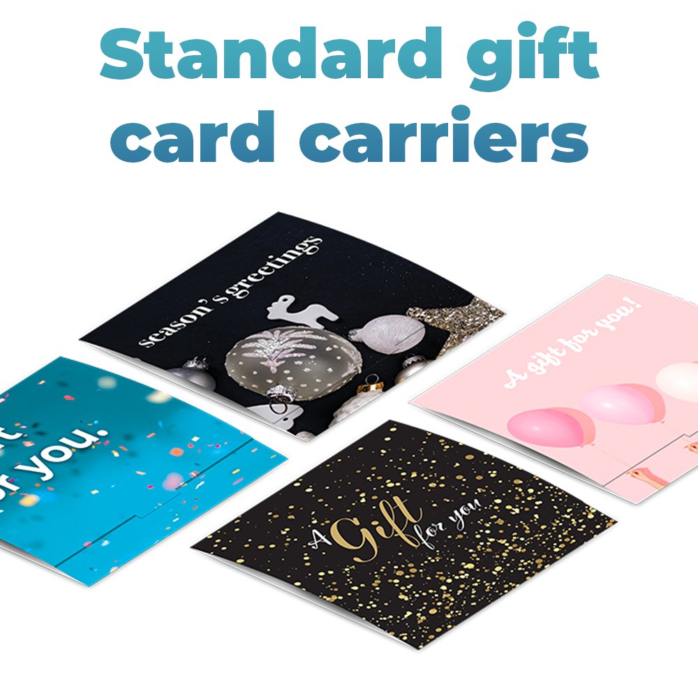 Featuring a festive-inspired full colour design, our Christmas gift card carriers are perfect for the holiday season!

Our standard gift card holders are ideal for all occasions. Find out more here: bit.ly/3UXolr3

#giftcard #christmas #giftcardcarrier