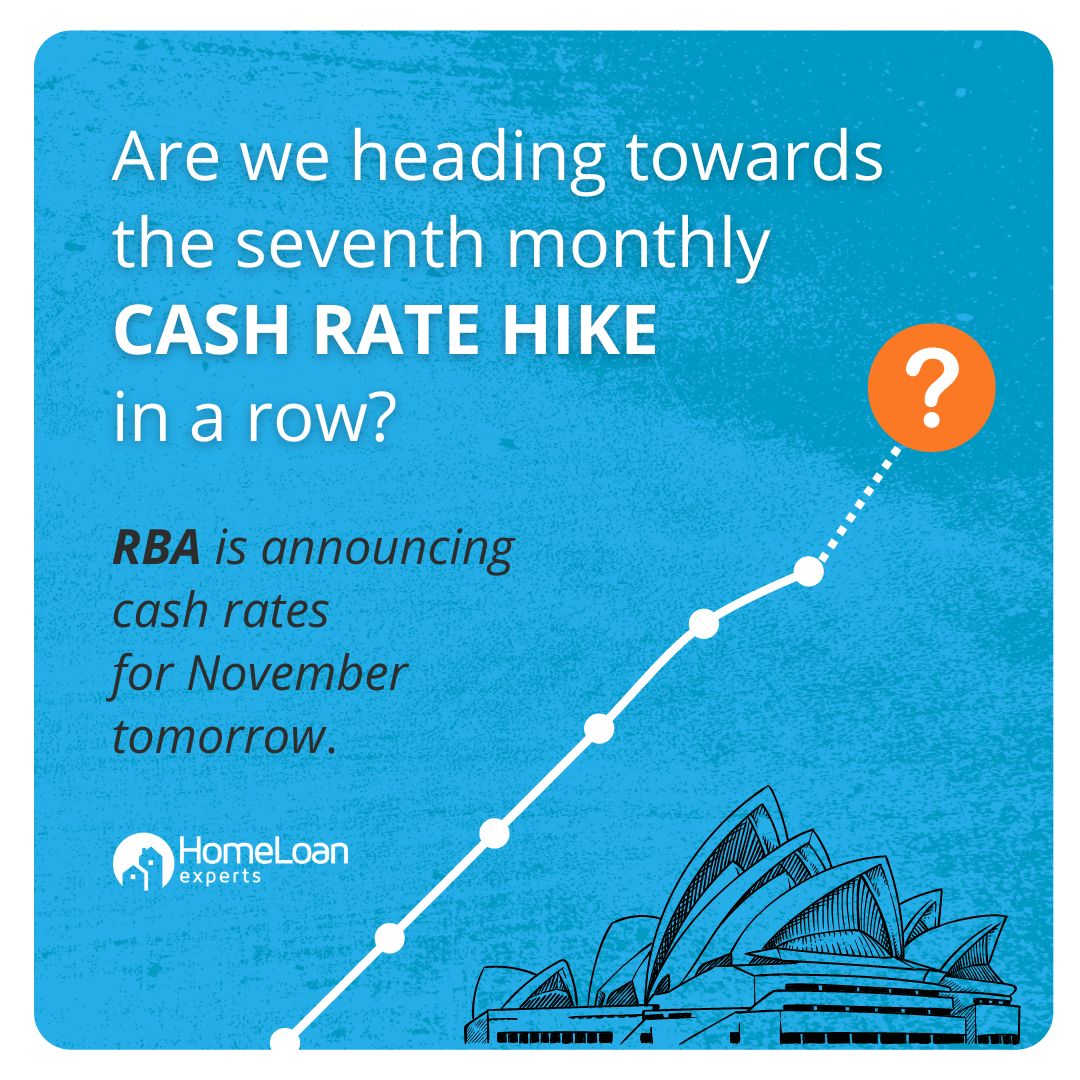 The Reserve Bank of Australia will announce its cash rate for the coming month on the 1st of November. Will we get a seventh monthly rate hike in a row, or will the streak break this time?

#CashRate #RBACashRate #AustraliaEconomy #HomeLoanExperts #MortgageBrokers