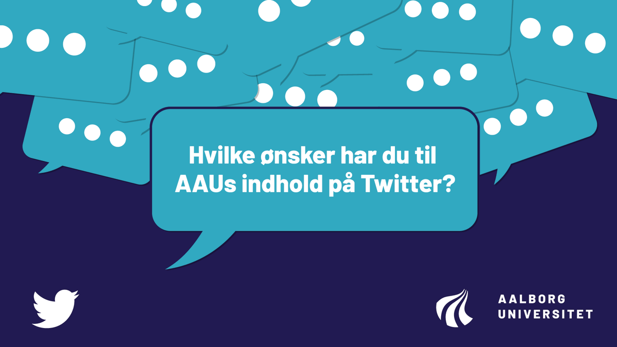 aalborg_uni's tweet photo. Hvilket indhold kunne du tænke dig at se fra Aalborg Universitet på Twitter? Kom gerne med forslag i kommentarsporet og følg med her på siden #follow #uddpol #dkforsk #dkstud https://t.co/RKqGJ56xGv