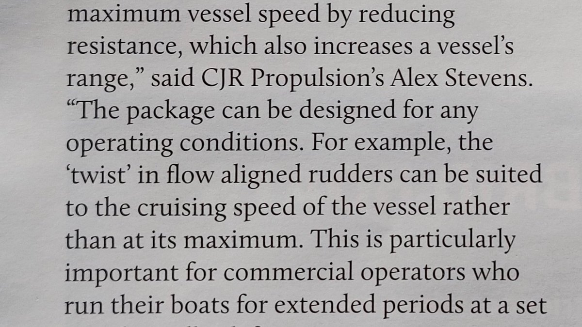 Flow aligned sterngear can make a significant difference to the range of an electric boat. Read how we can achieve a 10% saving in fuel burn in the sector spotlight on electric propulsion in this month's IBI magazine. #electricboats #boating #workboats  #navalarchitect