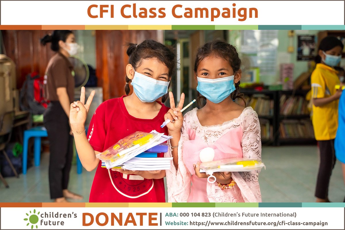 The CFI Class Campaign is HERE!

CFI’s first-ever online campaign focuses on supporting students who have fallen a grade behind in their studies due to school closures.

Click on the link, if you want to learn more about the campaign and consider donating!
childrensfuture.org/cfi-class-camp…