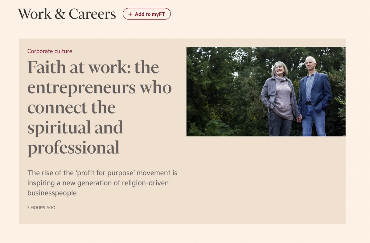 Exploring the links between private faith and business sustainability ... for <a href="/ftworkcareers/">FT Work & Careers</a> ft.com/content/fd5649… #sustainability #ethics #faith