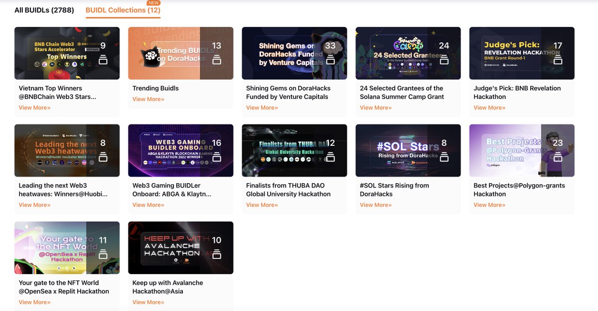 DoraHacks's tweet image. Meet Web3 rising stars at DoraHacks BUIDL collection - gem projects built on #BNBChain #Polygon #SOLANA #Avalanche and more.

🔗dorahacks.io/buidl#collecti…

🧵Details in thread👇