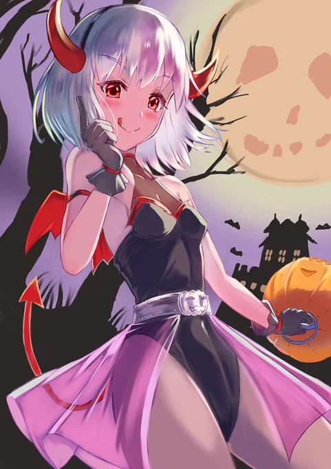 ハロウィンカーマ小悪魔カーマ「トリックオアトリート」「お菓子をくれなきゃいたずらしちゃいますよ?」#fgo #ハロウィン 