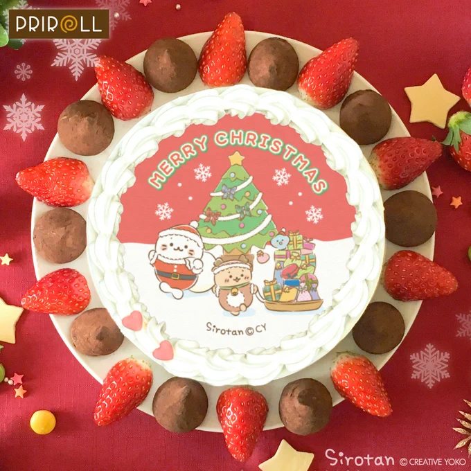 プリロールからしろたんのクリスマスケーキが登場!しろたんサンタとらっこいぬトナカイやクリスマスベアデザインなど、クリスマスがもっと盛り上がりそうな全3デザイン(=・ω・=)(ᐡ,,•ω•,,ᐡ) (・ ̫・)食べた後も楽しめるケーキと同じ絵柄の缶バッジ付き 