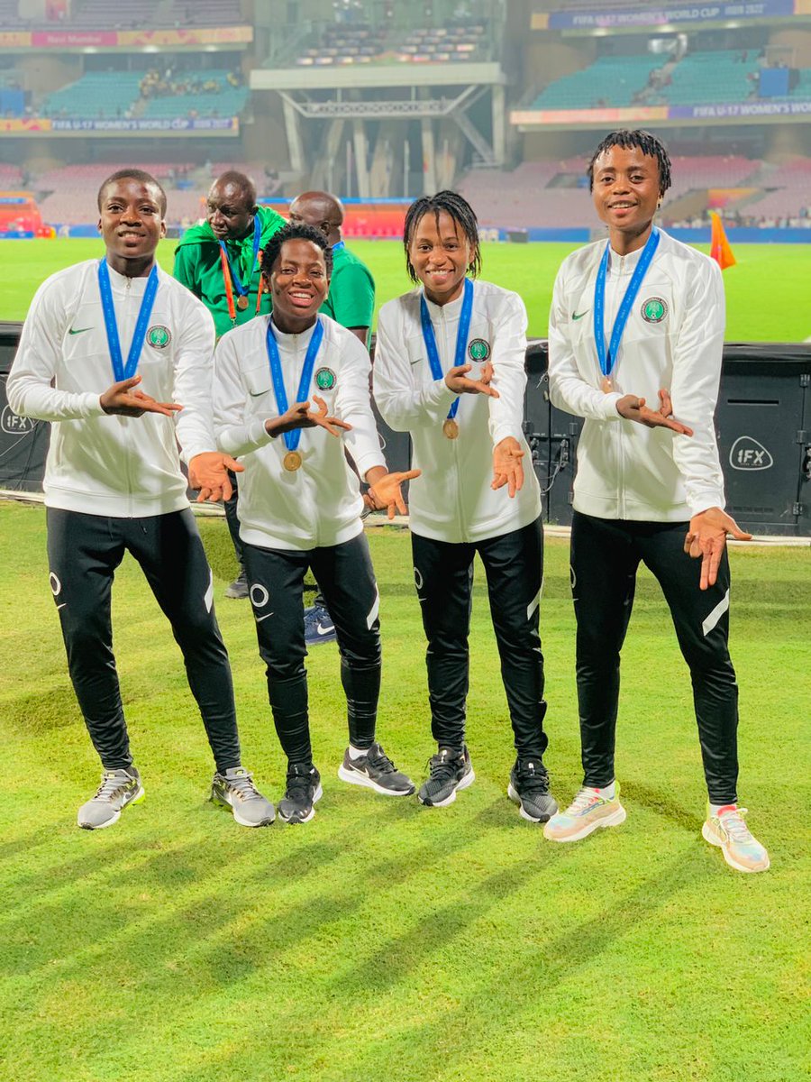 Tewogbola14's tweet photo. The achievements of an organization are the results of the combined effort of each individual. 
This is a team effort 💪🏽❤️ Thank you Nigerians 🙏🏼✊🏼. #SoarFlamingos #KickOffTheDream #U17WWC https://t.co/this4GFGoV