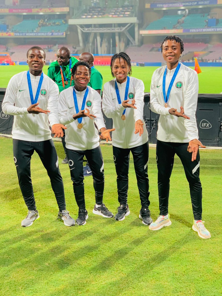 The achievements of an organization are the results of the combined effort of each individual. 
This is a team effort 💪🏽❤️ Thank you Nigerians 🙏🏼✊🏼. #SoarFlamingos #KickOffTheDream #U17WWC