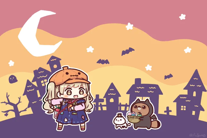ハロウィンなので仮装してお菓子をお届けするクレアさん御一行 #描いたよクレアさん#Halloween 