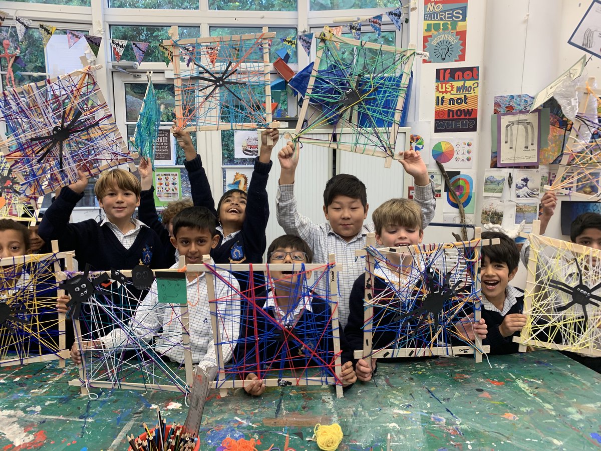 SJBWindsor's tweet photo. Happy Halloween! π·οΈπ»π Our #SJBmiddleschool boys had great fun during their art lesson with Mrs Beckwith, designing and making woven spooky spiderwebs, handmade collage spiders and other creepy crawlies!
#SJBart #SJBfun #SJBcreative https://t.co/HDRFLbljD9