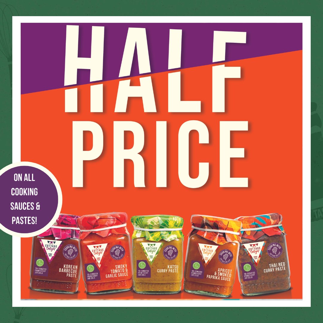 cottagedelight's tweet photo. This is not a drill... ALL COOKING SAUCES & PASTES 50% OFF! ๐คฏ
Offer applies on ALL cooking sauces & pastes while stocks last, so be quick.. they're very popular ๐
#offer #cookingsauces #recipes https://t.co/aXM9Qh4UoL