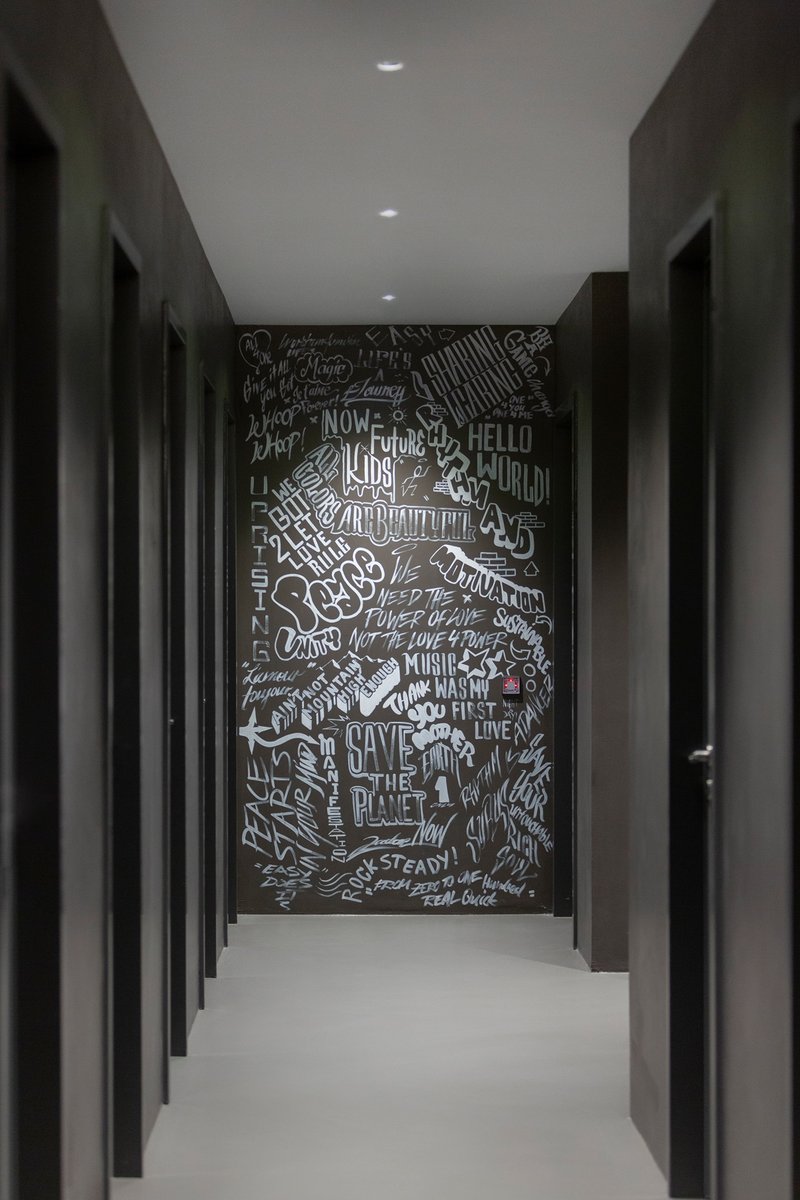 Our event space washroom corridor filled with positive vibes!
In this <a href="/contentful/">Contentful</a> space, mural by local artist Jadore Tong.

Photography: Koy + Winkel