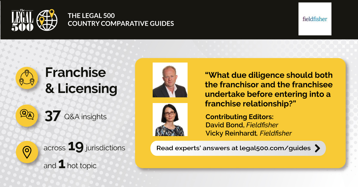 thelegal500's tweet photo. @Fieldfisher explores key developments within the franchising industry in our new Legal 500: Franchise &amp; Licensing Comparative Guide.

Read all contributions at https://t.co/rGacxvzn95 

#FranchiseLaw #LicensingLaw #Legal500 #CompGuides https://t.co/gekb90B7pM