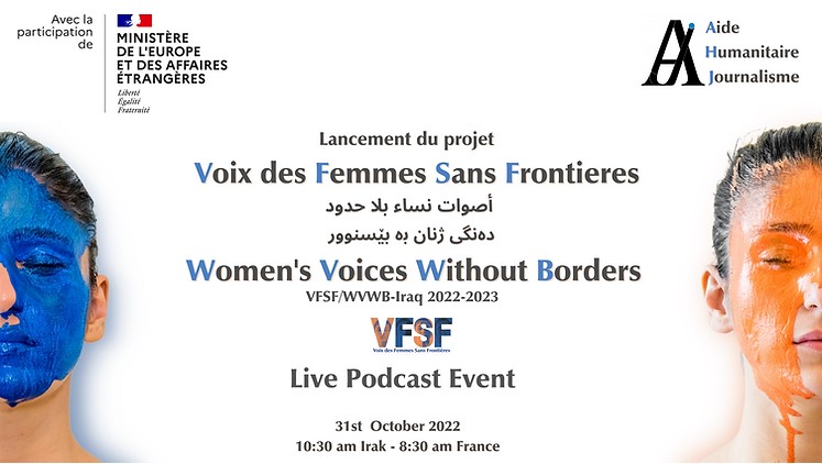 Delighted to participate this morning to the #podcast of the launch of the project "Voices of Women Without Borders" implemented by <a href="/AHJ_org/">Aide Humanitaire & Journalisme</a>. So much energy ! Congratulations to <a href="/shaydahessami/">Shayda HESSAMI</a> <a href="/AngieCotte/">Angie Cotte</a> and the entire team.  This is just the beginning... #Irak