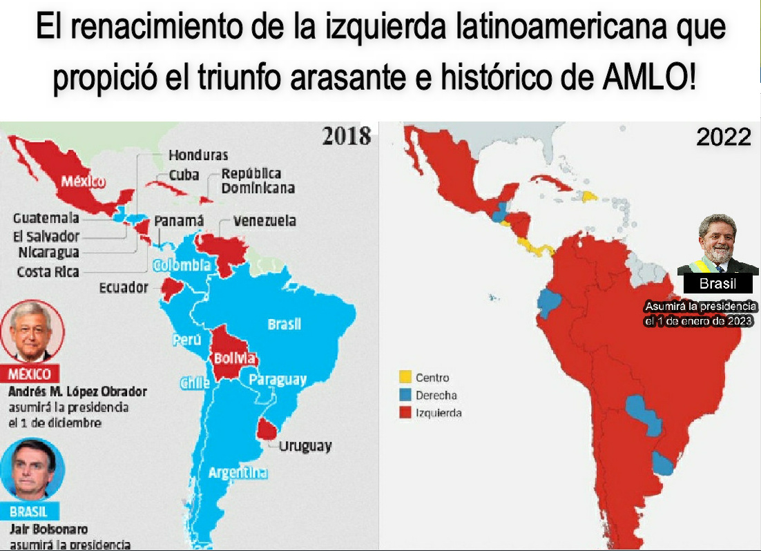 ChicShion's tweet photo. La esperanza de cambio que propicio AMLO en toda Latinoamérica! 

Así empezó   /  Así vamos https://t.co/RL1U168Six