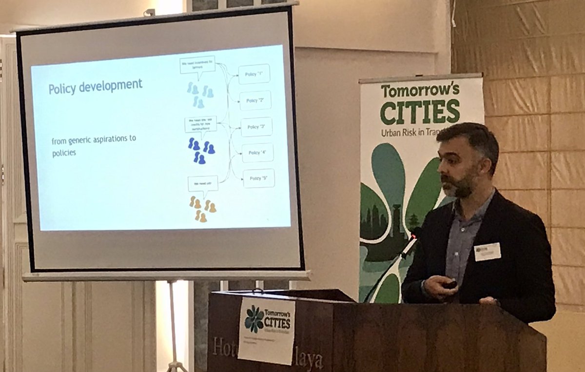 Profiainstewart's tweet photo. #TomorrowsCities conference hears from @Emin_Mentese about how to translate people’s city visions into urban plans for the first part of modelling hazard and assessing future risk @UrbanRiskHub #allhub #Kathmandu https://t.co/WqAa9OHWt9
