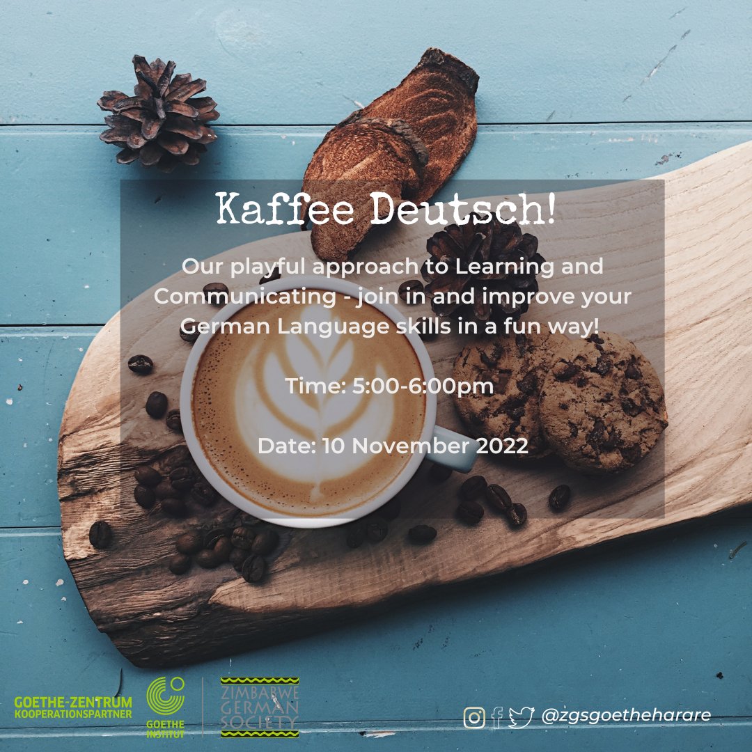 Join us for a Kaffee Deutsch session on the 10th of November 2022 in The Pavillion. The event is open to everyone. Join in and improve your German language Skills. Please note that there are limited spaces for the event, kindly Register from our website to secure your seats.