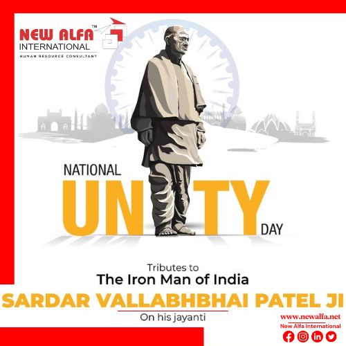 NewAlfaHR's tweet photo. Manpower without unity is not a strength. 
-Sardar Vallabhbhai Patel Ji.

Team, New Alfa International
#newalfainternational #SardarVallabhbhaiPatel #NationalUnityDay #RashtriyaEktaDivas #SardarPatel #HIRINGNOW https://t.co/VUEenT7E6F