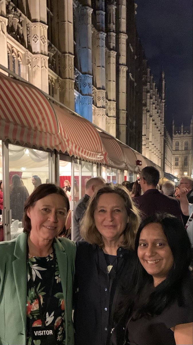 RCGP NEL Provost Liliana Risi (centre) with Merron Simpson Chief Executive HCA (left) and Kavita Gaur Chair and Clinical Lead, Newham Training Hub (right) celebrating Health Creation Coming of Age #healthierhealthcare #hospitalwithoutwalls