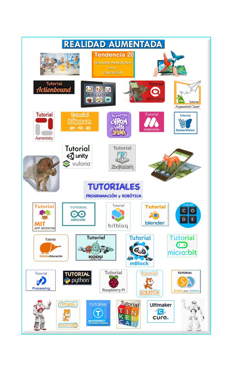 anvasa125's tweet photo. Tutoriales paso a paso de REALIDAD AUMENTADA, PROGRAMACIÓN y ROBÓTICA... https://t.co/61i1OcBXcL https://t.co/DCZoaq4ZqC