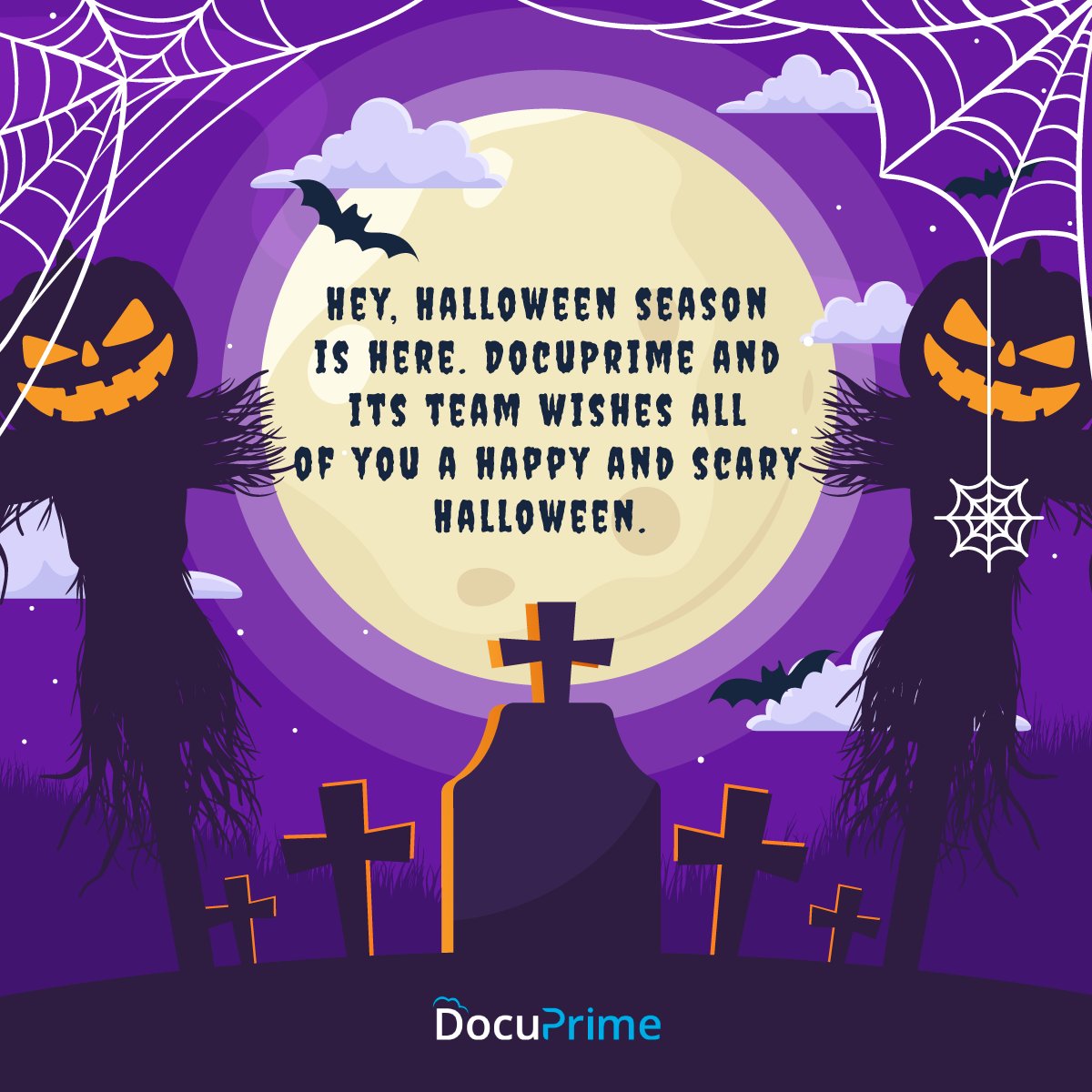 DocuPrime_io's tweet image. The festival of scares is here and DocuPrime witches you all a scary and candilicious Halloween.