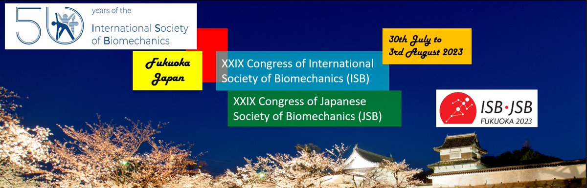 📢 Announcement ✅
Abstract submission System for #ISB50 #ISB2023 is opened!
▶️ 
isb-jsb2023.com/abstract-submi…

Deadline of Abstract Submission             31st January 2023

#biomechanics #japan #Fukuoka <a href="/JSBiomechanics/">日本バイオメカニクス学会</a>