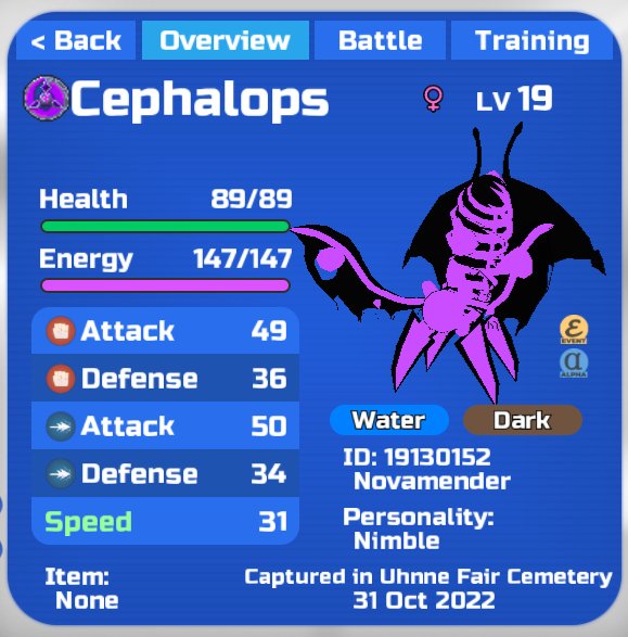 Four and a half years of Loomian Legacy, on Halloween day, with the perfect color and in the perfect disc, I have found my first ever gleam roaming.