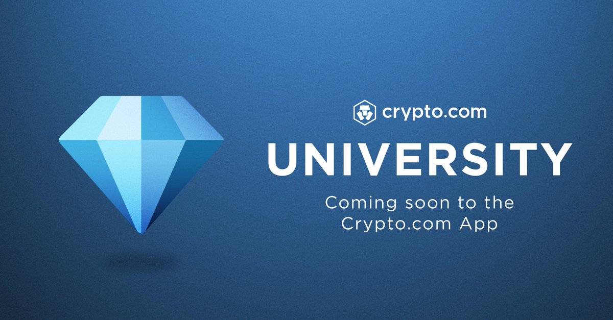 The mainstreaming of crypto starts with education🎓

Crypto.com wants to lead the way by helping people build their crypto knowledge.

Look out for University, our one-stop learning hub – coming soon in the Crypto.com App 👀