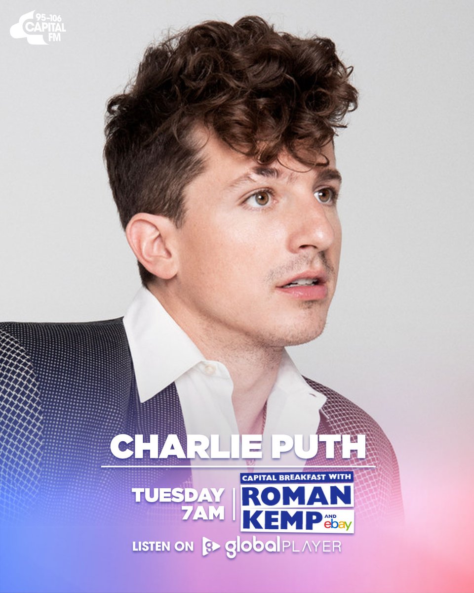 The amazing @charlieputh will be joining Capital Breakfast with @romankemp 🎵 ...Join us on @GlobalPlayer from 7am 🎧