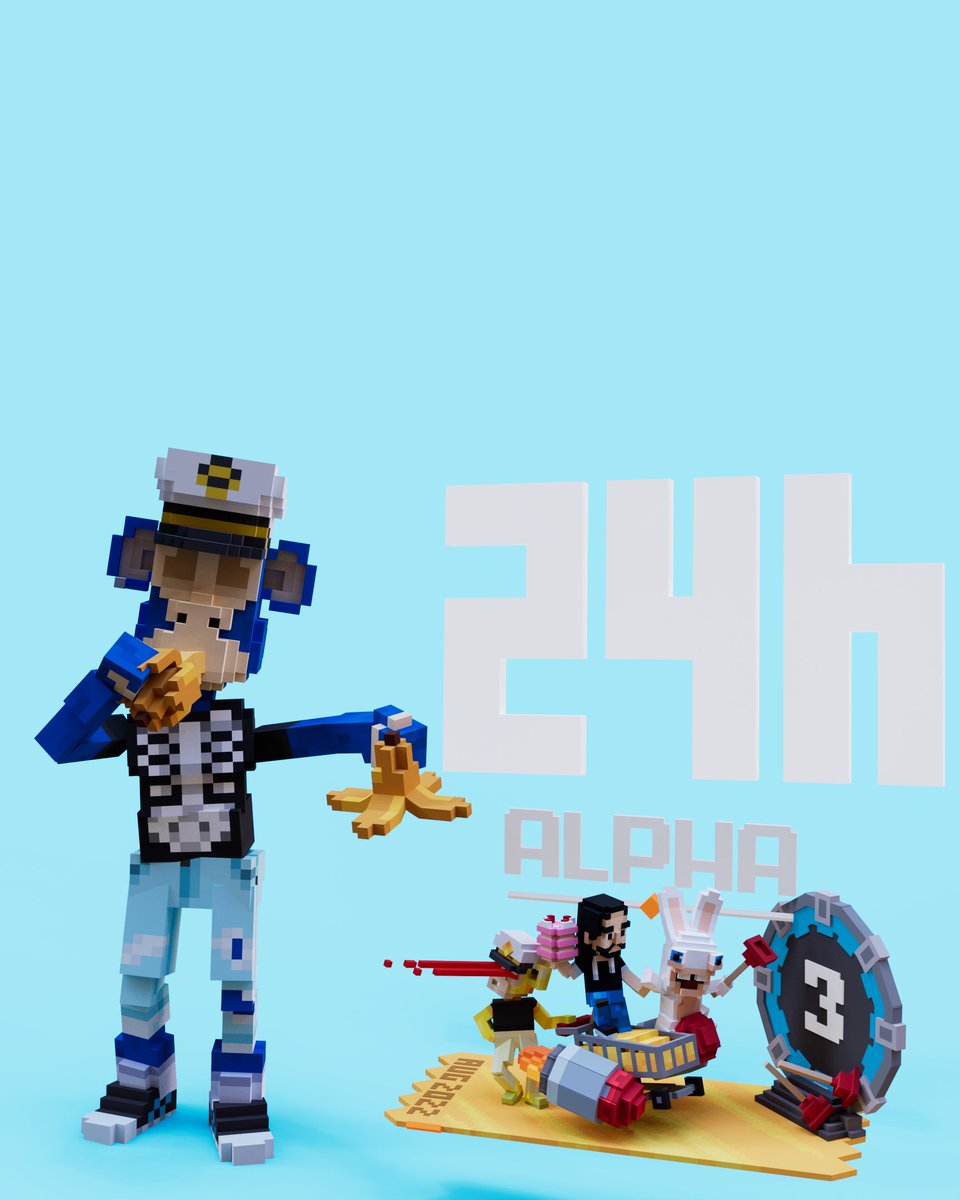 24 hours until #AlphaSeason3 ends 🍌
Who had fun in <a href="/TheSandboxGame/">The Sandbox</a> and maybe also got a little bit of $SAND 👀